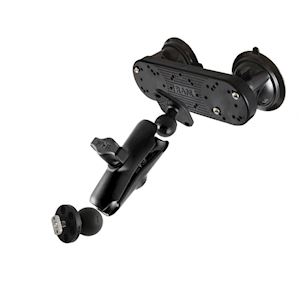 Double Suction Mount with Double Socket Arm and T-Slot Ball